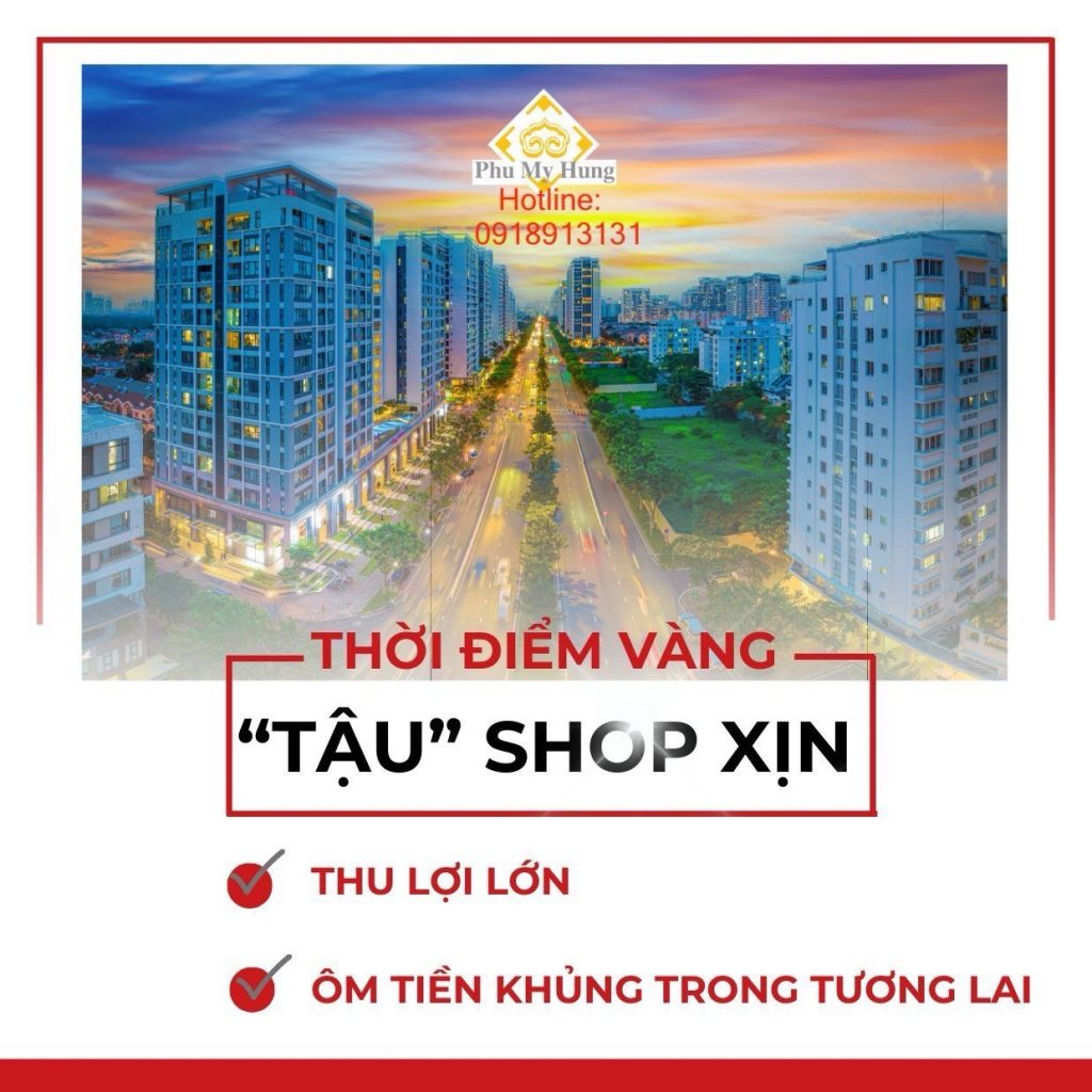 Mở bán Shop thương mại 1 trệt 1 lầu tại THE AURORA - dự án mới nhất tại KĐT Phú Mỹ Hưng