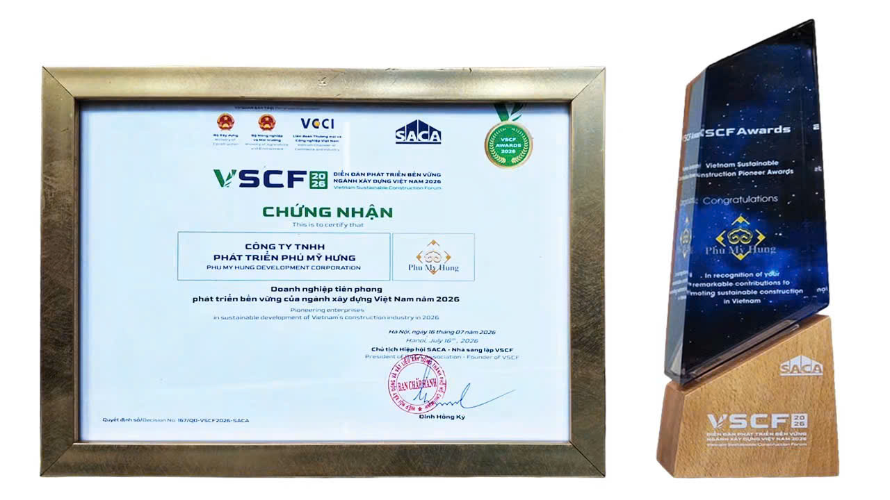 Phú Mỹ Hưng được vinh danh Doanh nghiệp tiên phong phát triển bền vững – Triton Crown và Casa Luna đạt chứng nhận Công trình Xanh EDGE