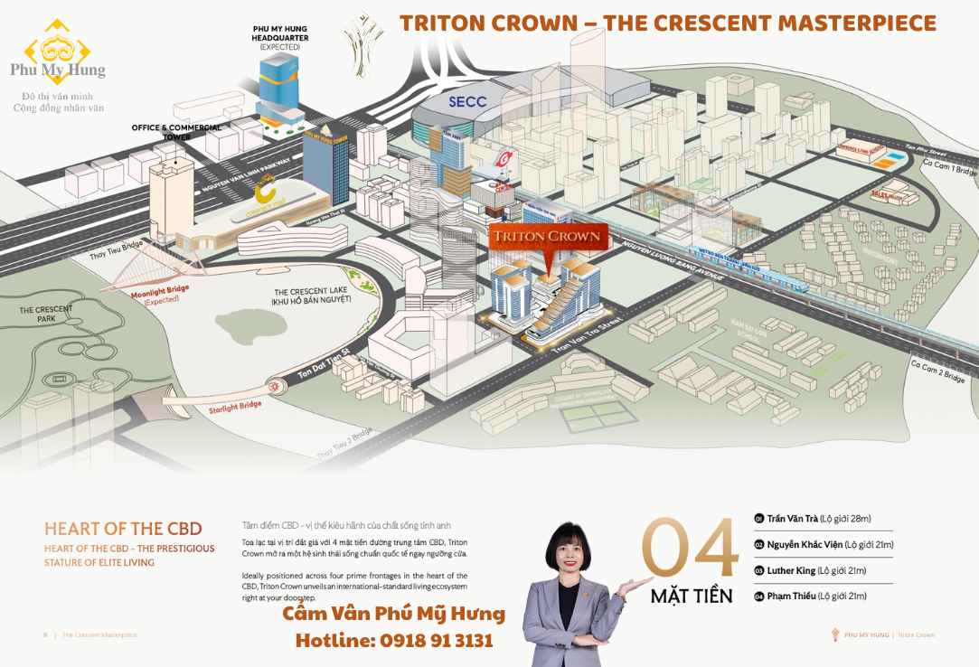 Triton Crown Phú Mỹ Hưng – Kiệt tác Bán Nguyệt tại tâm điểm CBD với 4 mặt tiền